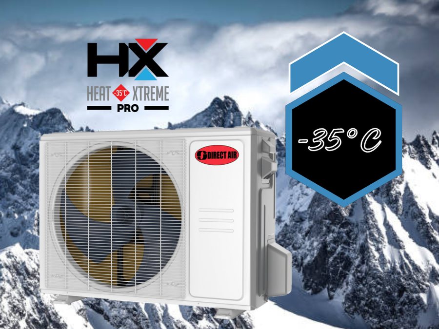 Unité extérieure Direct Air Heat Xtreme Pro, performante jusqu'à −35 °C